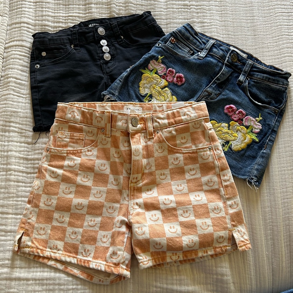 Shorts  PacSun and Hudson Shorts Trio - Black, Blue, and Orange Checkered